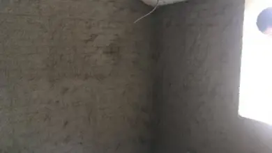 Nanosená hydroizolační vrstva na vnitřní betonové stěny ve koutu.