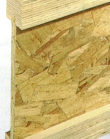 Osb and plywood panel cross-section