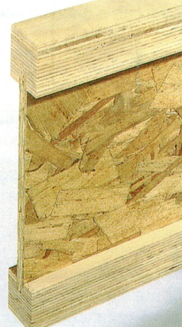 Osb and plywood panel cross-section